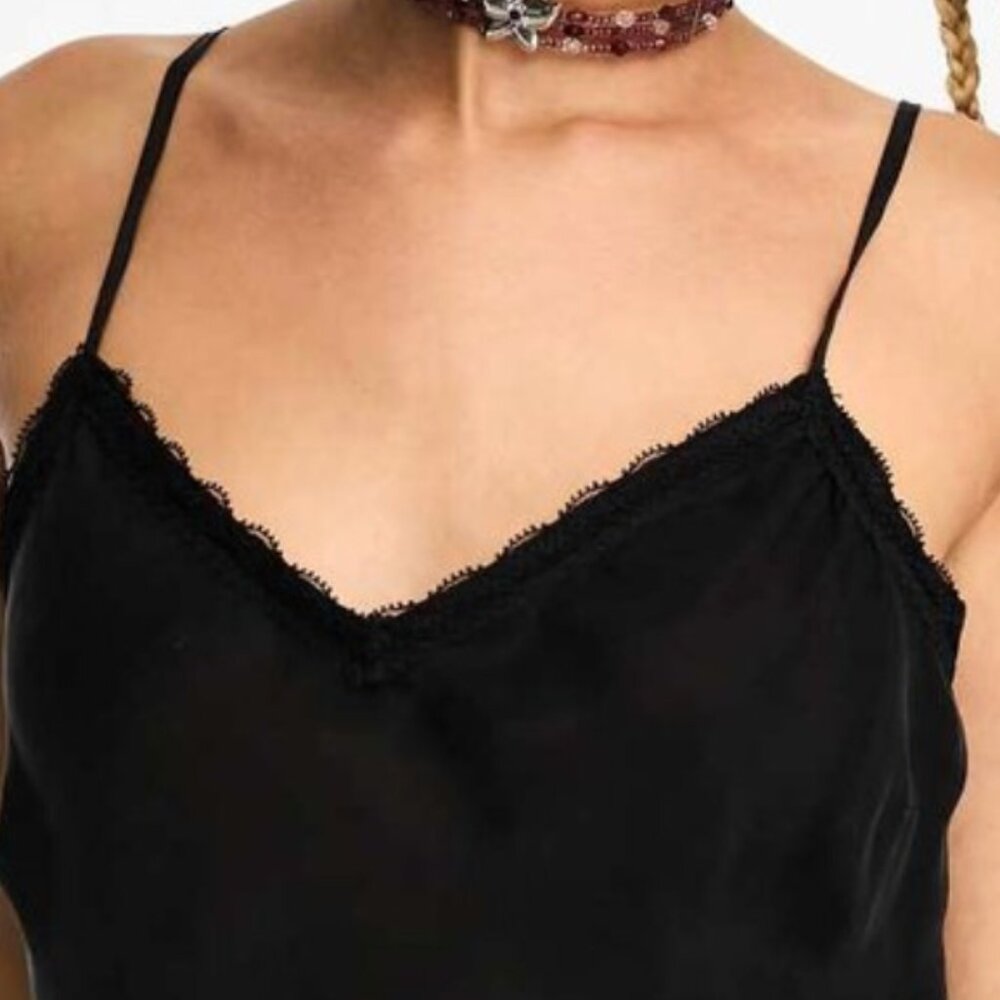 Cotton On Black Lace Trim Slip Dress ~size 10 - Picture 8 of 12
